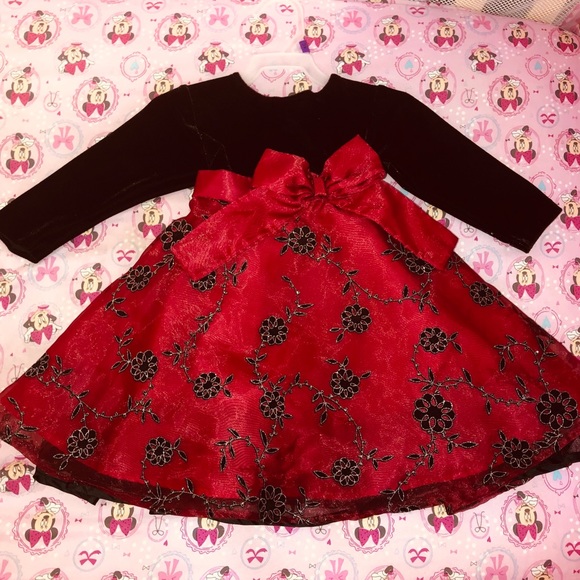 red and black church dress